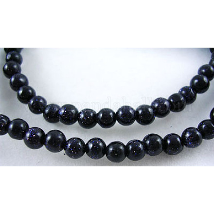 Synthetic Blue Goldstone Beads Strands GSR4mmC053-1